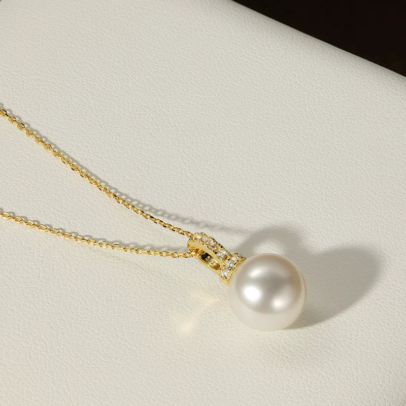 Edison Pearl Pendant S925 Silver Versatile Clasp Fashionable All-match Necklace Freshwater Pearl Necklace Accessory Clavicle Chain