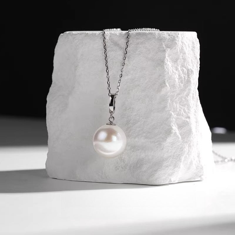 Edison Pearl Pendant 18K Gold Versatile Clasp Necklace Freshwater Pearl Clavicle Chain Stackable Jewelry Premium Feel