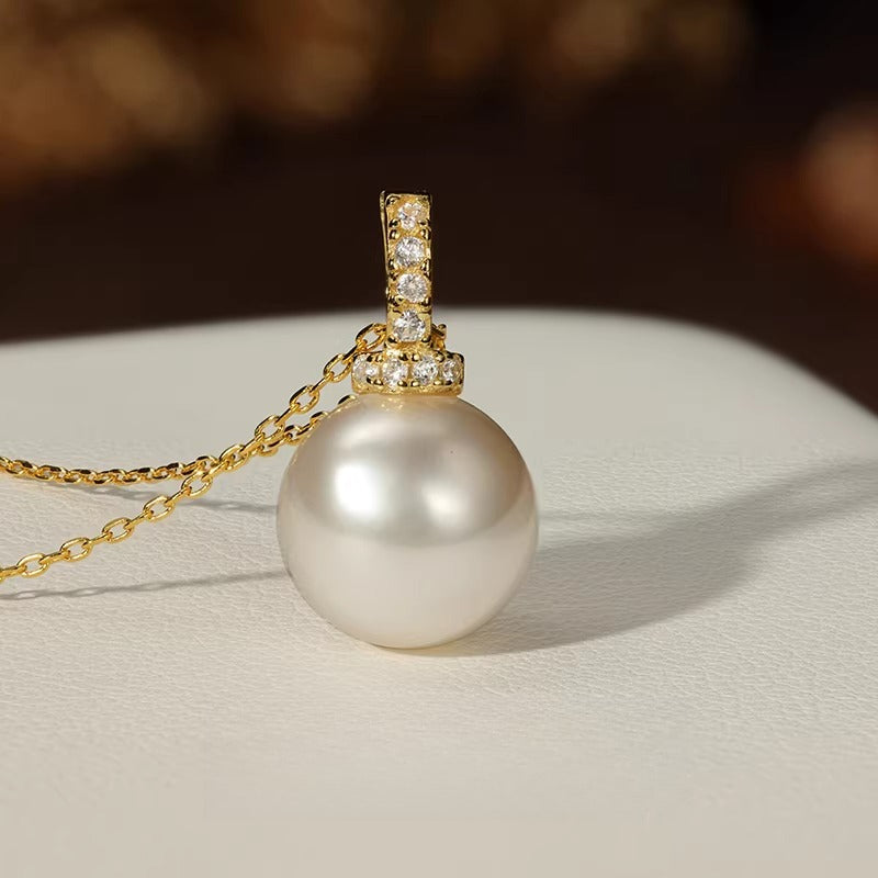 Edison Pearl Pendant S925 Silver Versatile Clasp Fashionable All-match Necklace Freshwater Pearl Necklace Accessory Clavicle Chain
