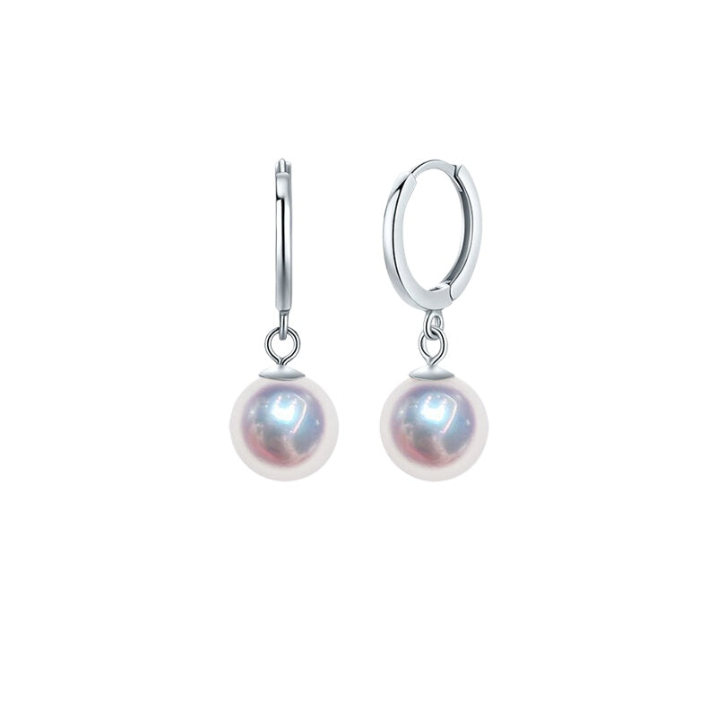 Akoya Pearl Earrings 18K Gold Perfectly Round Stud Earrings Saltwater Pearl Jewelry Fashion Drop Earrings Hoop Earrings High-End Jewelry