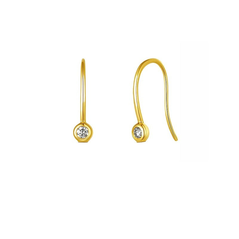 Natural Freshwater Pearl Earrings 18K Gold Diamond Earrings Round Pearl Earrings Studs Girlfriend Gift Jewelry