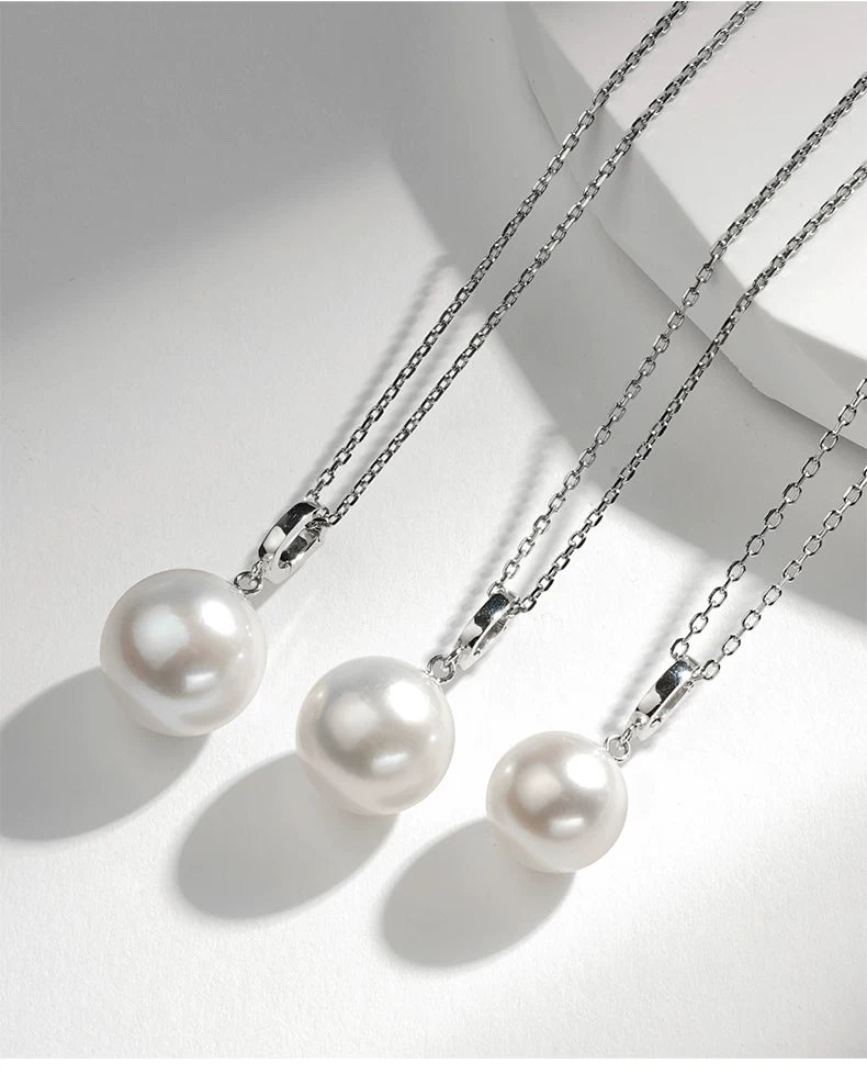 Edison Pearl Pendant 18K Gold Versatile Clasp Necklace Freshwater Pearl Clavicle Chain Stackable Jewelry Premium Feel