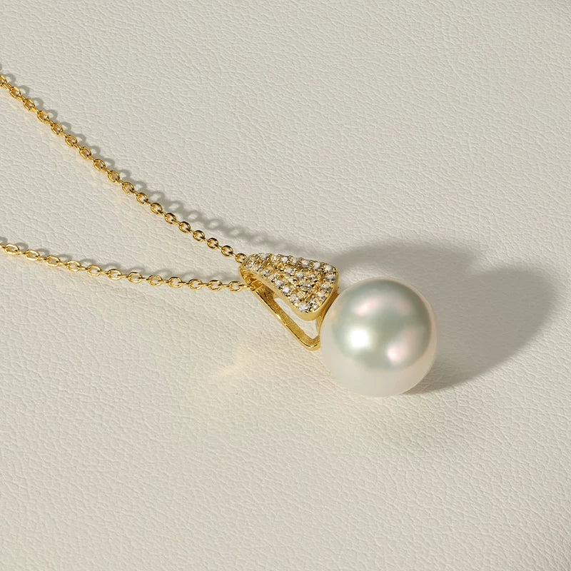 Edison Pearl Pendant S925 Silver Necklace Freshwater Pearl Elegant Women's Versatile Clavicle Necklace