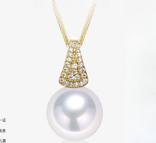 Edison Pearl Pendant S925 Silver Necklace Freshwater Pearl Elegant Women's Versatile Clavicle Necklace
