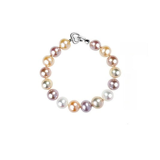 Candy Color Natural Pearl Bracelet S925 Silver Freshwater Pearl Hand Jewelry Hand Rope Girlfriend Gift