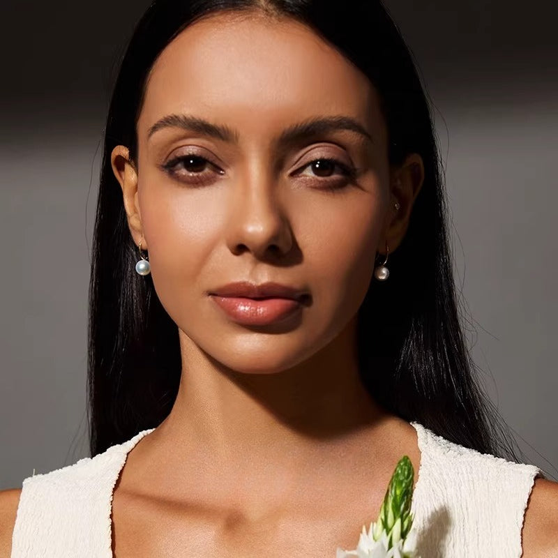 Akoya Seawater Pearl Drop Earrings, 18K Gold, High Luster Natural Pearls, Fine Jewelry Earrings