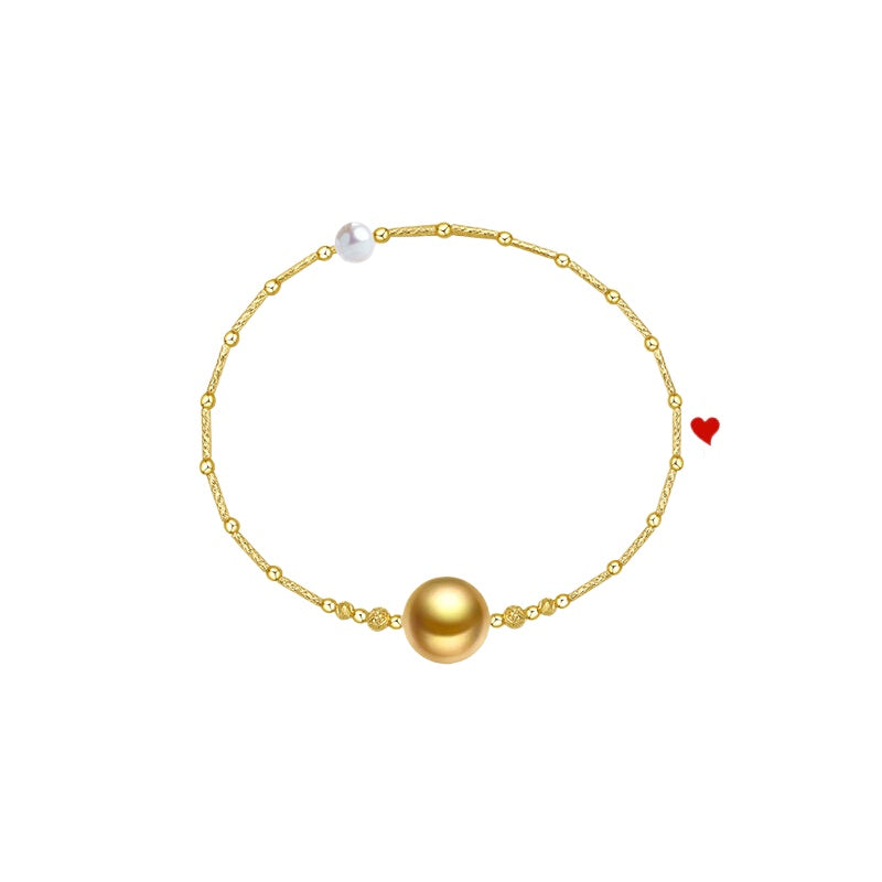 18K gold South Sea pearl bracelet, high-quality jewelry, a premium gift for your girlfriend.