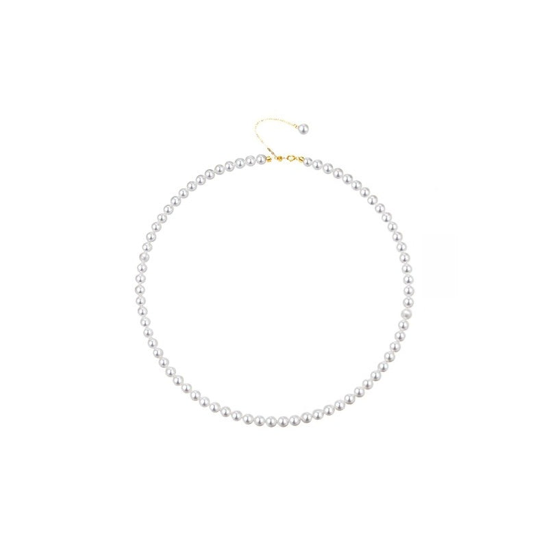 Aurora Millet Bead Pearl Necklace 18K Gold Freshwater Pearl Clavicle Necklace High-End Jewelry Elegant Neck Ornament for Women